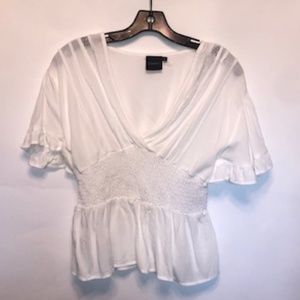 Short Sleeve Peasant Blouse